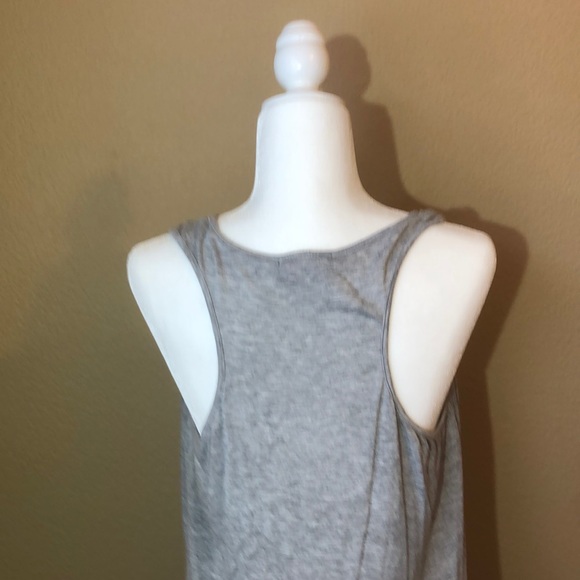 Flowy grey bling flag racerback tank top. Size XL - Picture 5 of 7